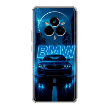 Силиконовый чехол на Realme 14 Pro с принтом BMW БМВ