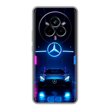 Силиконовый чехол на Realme 14 Pro с принтом Mercedes Мерседес