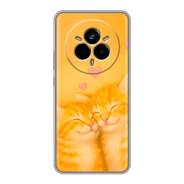 Силиконовый чехол на Realme 14 Pro с принтом Милые котята