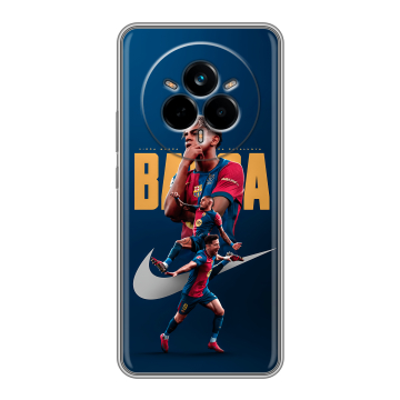 Силиконовый чехол на Realme 14 Pro с принтом Барселона Barca Yamal 