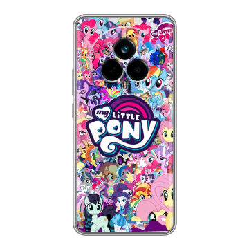Силиконовый чехол на Realme 14 Pro с принтом My little pony Дружба чудо