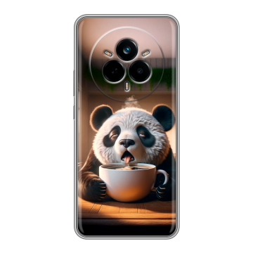 Силиконовый чехол на Realme 14 Pro с принтом смешная панда