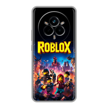 Силиконовый чехол на Realme 14 Pro с принтом Roblox Роблокс