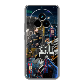 Силиконовый чехол на Realme 14 Pro с принтом Messi Barcelona