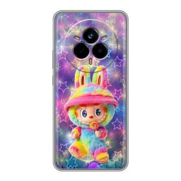 Силиконовый чехол на Realme 14 Pro с принтом Labubu Лабубу