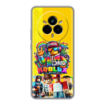 Силиконовый чехол на Realme 14 Pro с принтом Roblox Роблокс