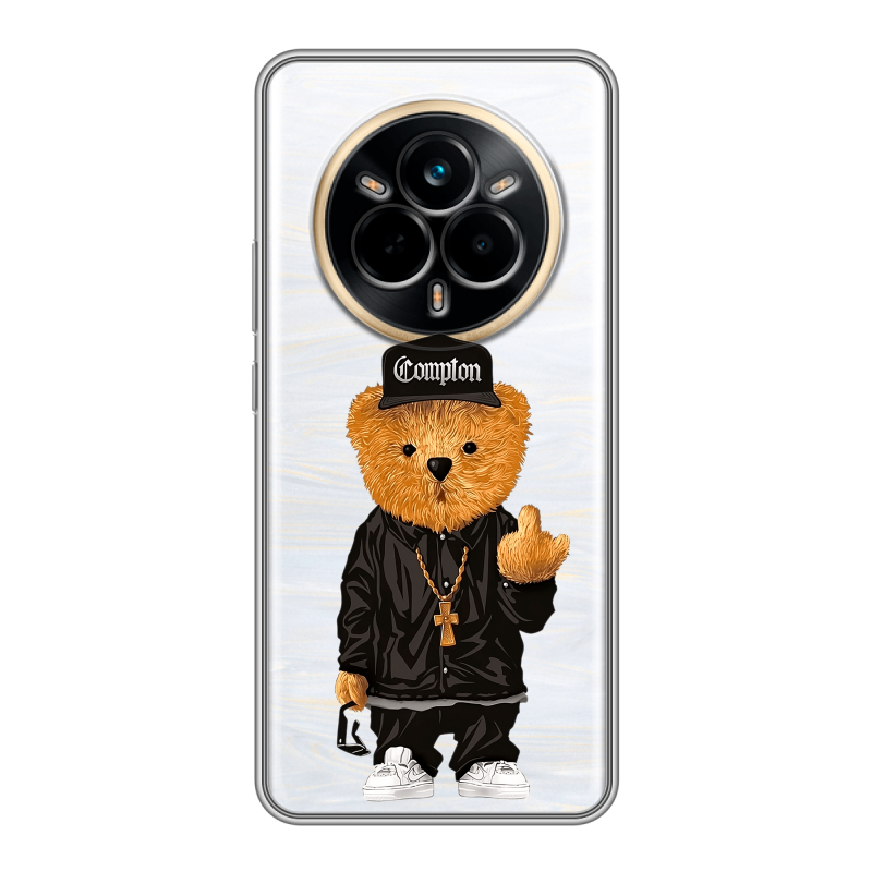 Силиконовый чехол на Realme 14 Pro с принтом Мишка Силиконовый чехол на Realme 14 Pro с принтом Мишка
