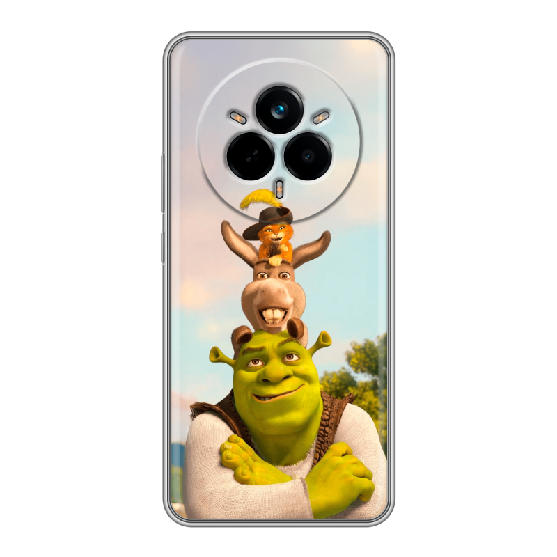 Силиконовый чехол на Realme 14 Pro с принтом Шрек Shrek Силиконовый чехол на Realme 14 Pro с принтом Шрек Shrek
