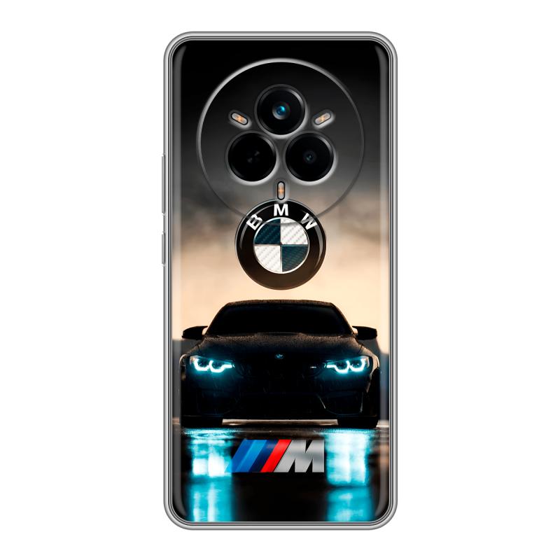 Силиконовый чехол на Realme 14 Pro с принтом БМВ BMW Силиконовый чехол на Realme 14 Pro с принтом БМВ BMW