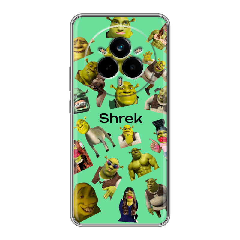 Силиконовый чехол на Realme 14 Pro с принтом Шрек Shrek Силиконовый чехол на Realme 14 Pro с принтом Шрек Shrek