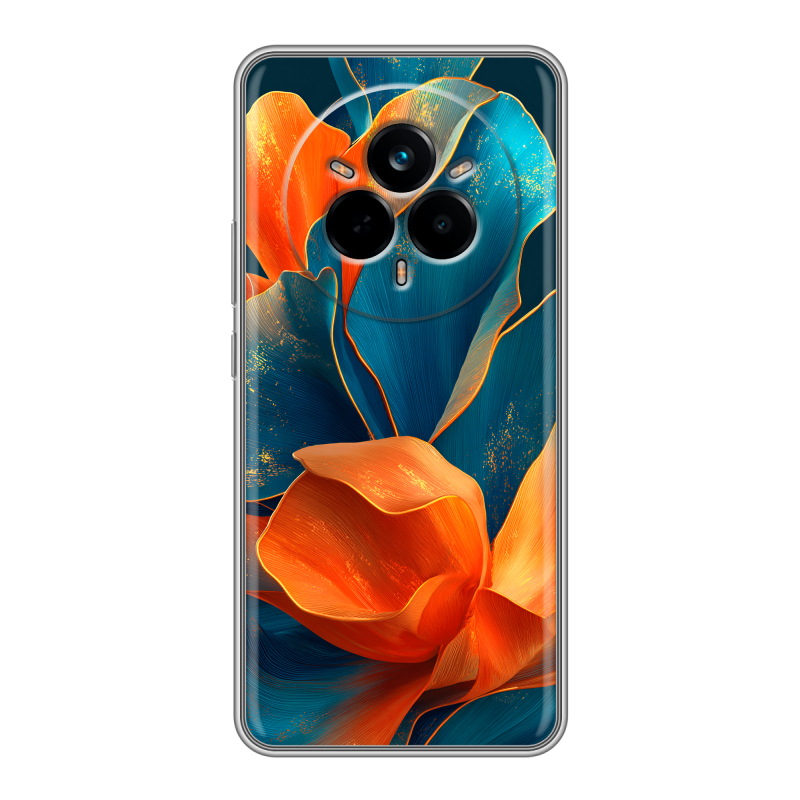 Силиконовый чехол на Realme 14 Pro с принтом Цветы Силиконовый чехол на Realme 14 Pro с принтом Цветы