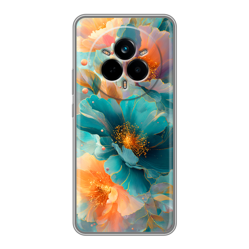 Силиконовый чехол на Realme 14 Pro с принтом Цветы Силиконовый чехол на Realme 14 Pro с принтом Цветы