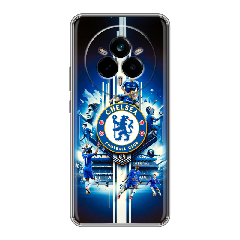 Силиконовый чехол на Realme 14 Pro с принтом Chelsea Челси Силиконовый чехол на Realme 14 Pro с принтом Chelsea Челси