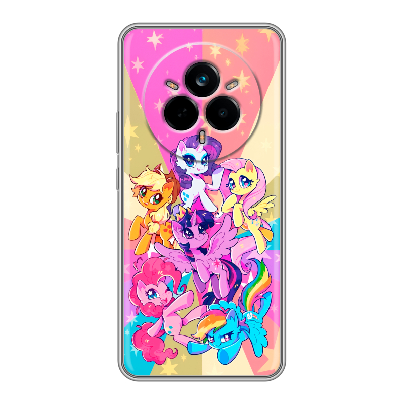 Силиконовый чехол на Realme 14 Pro с принтом My little pony Дружба чудо Силиконовый чехол на Realme 14 Pro с принтом My little pony Дружба чудо