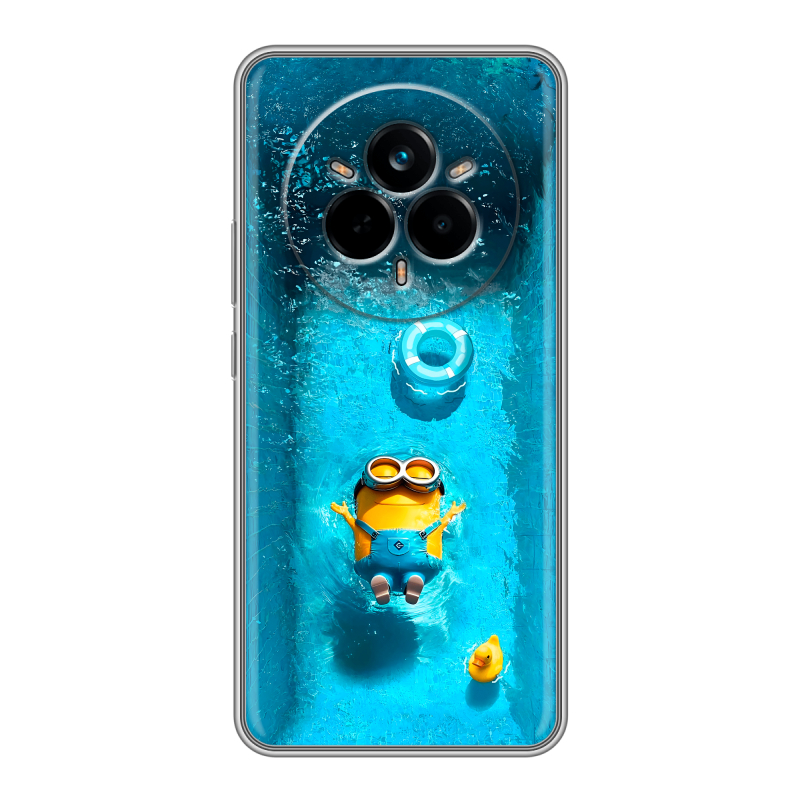 Силиконовый чехол на Realme 14 Pro с принтом Миньоны Силиконовый чехол на Realme 14 Pro с принтом Миньоны