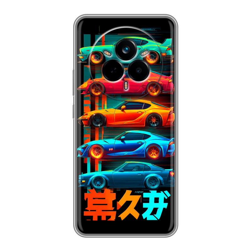 Силиконовый чехол на Realme 14 Pro с принтом машины тачки Силиконовый чехол на Realme 14 Pro с принтом машины тачки