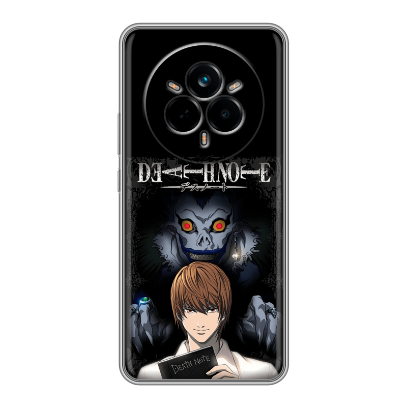 Силиконовый чехол на Realme 14 Pro с принтом Death note Тетрадь смерти Силиконовый чехол на Realme 14 Pro с принтом Death note Тетрадь смерти