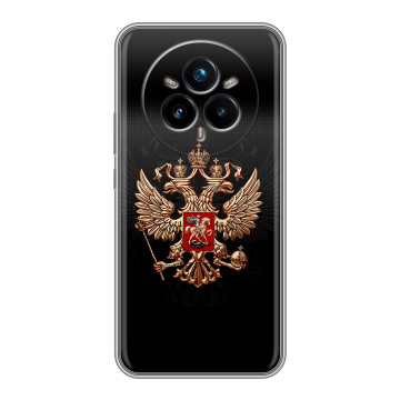 Силиконовый чехол на Realme 14 Pro Plus с принтом Герб России Силиконовый чехол на Realme 14 Pro Plus с принтом Герб России