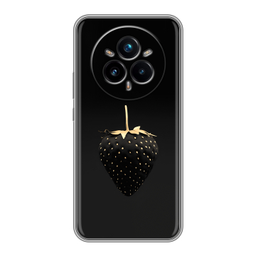Силиконовый чехол на Realme 14 Pro Plus с принтом Черная клубника