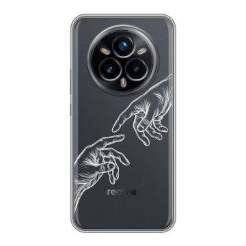 Силиконовый чехол на Realme 14 Pro Plus с принтом Сотворение мира