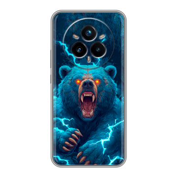 Силиконовый чехол на Realme 14 Pro Plus с принтом Медведь