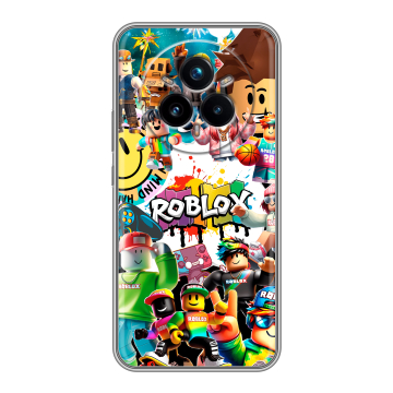 Силиконовый чехол на Realme 14 Pro Plus с принтом Roblox Роблокс