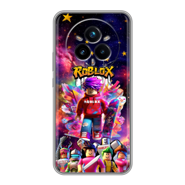 Силиконовый чехол на Realme 14 Pro Plus с принтом Roblox Роблокс