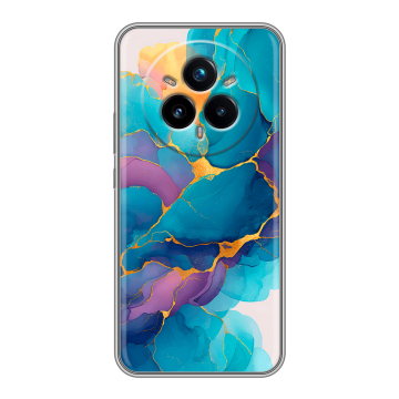 Силиконовый чехол на Realme 14 Pro Plus с принтом Мрамор блестки Силиконовый чехол на Realme 14 Pro Plus с принтом Мрамор блестки