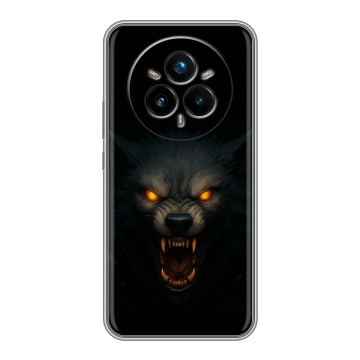 Силиконовый чехол на Realme 14 Pro Plus с принтом Волк Силиконовый чехол на Realme 14 Pro Plus с принтом Волк