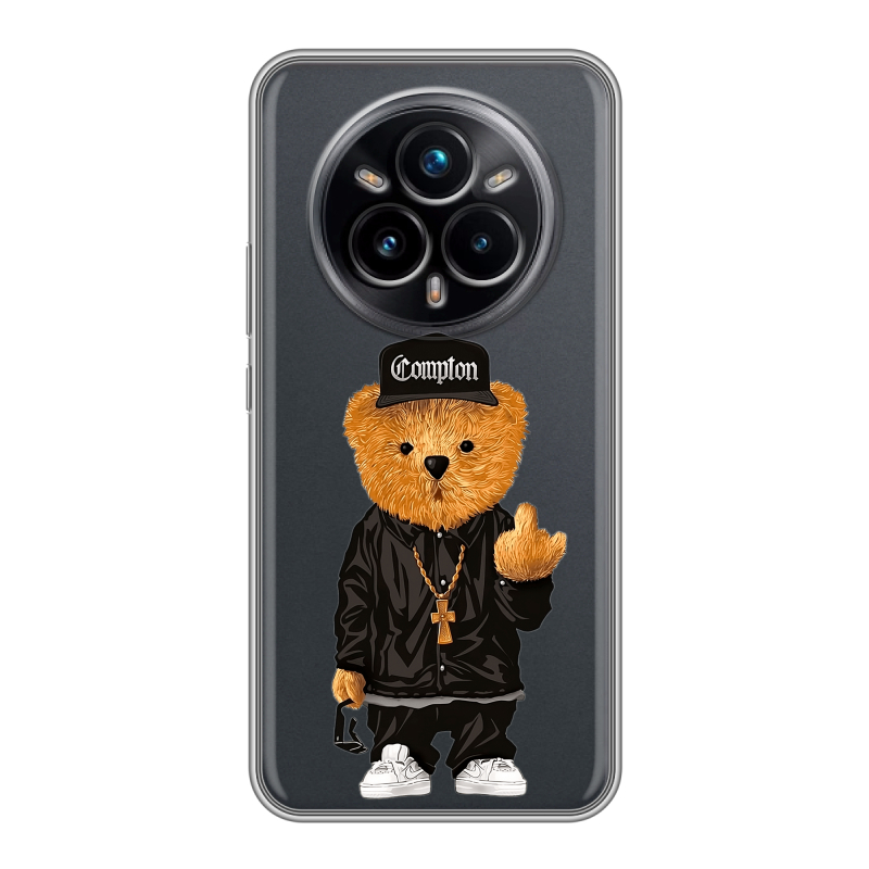 Силиконовый чехол на Realme 14 Pro Plus с принтом Мишка Силиконовый чехол на Realme 14 Pro Plus с принтом Мишка
