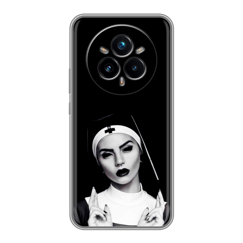Силиконовый чехол на Realme 14 Pro Plus с принтом монашка Силиконовый чехол на Realme 14 Pro Plus с принтом монашка