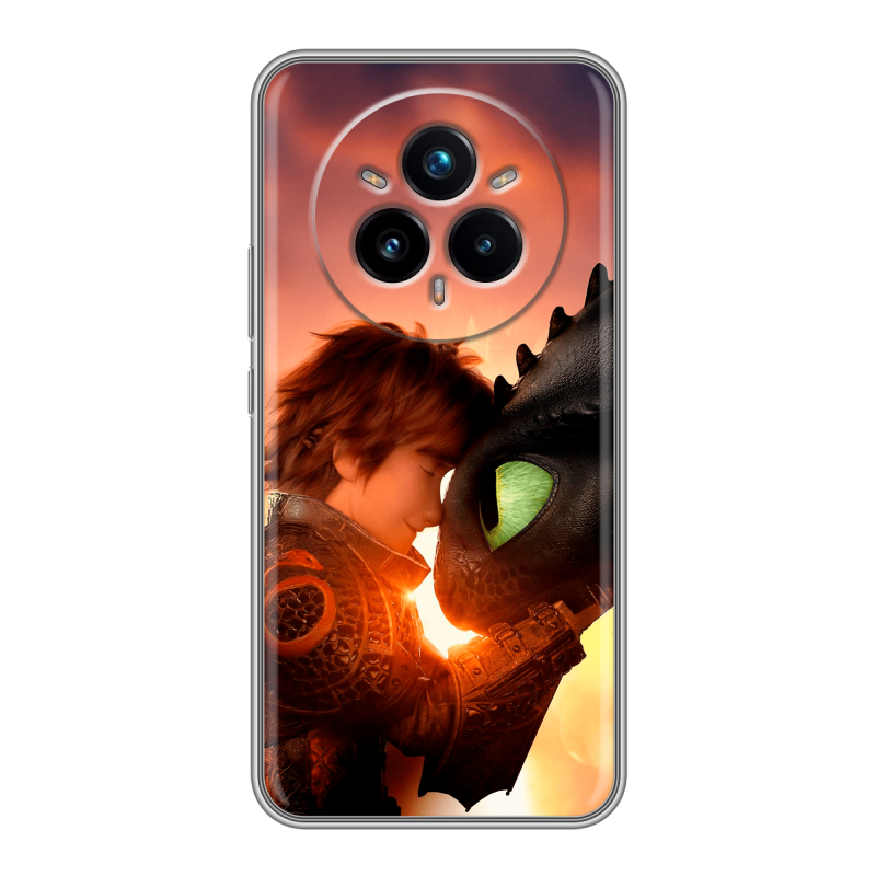 Силиконовый чехол на Realme 14 Pro Plus с принтом Как приручить дракона Силиконовый чехол на Realme 14 Pro Plus с принтом Как приручить дракона