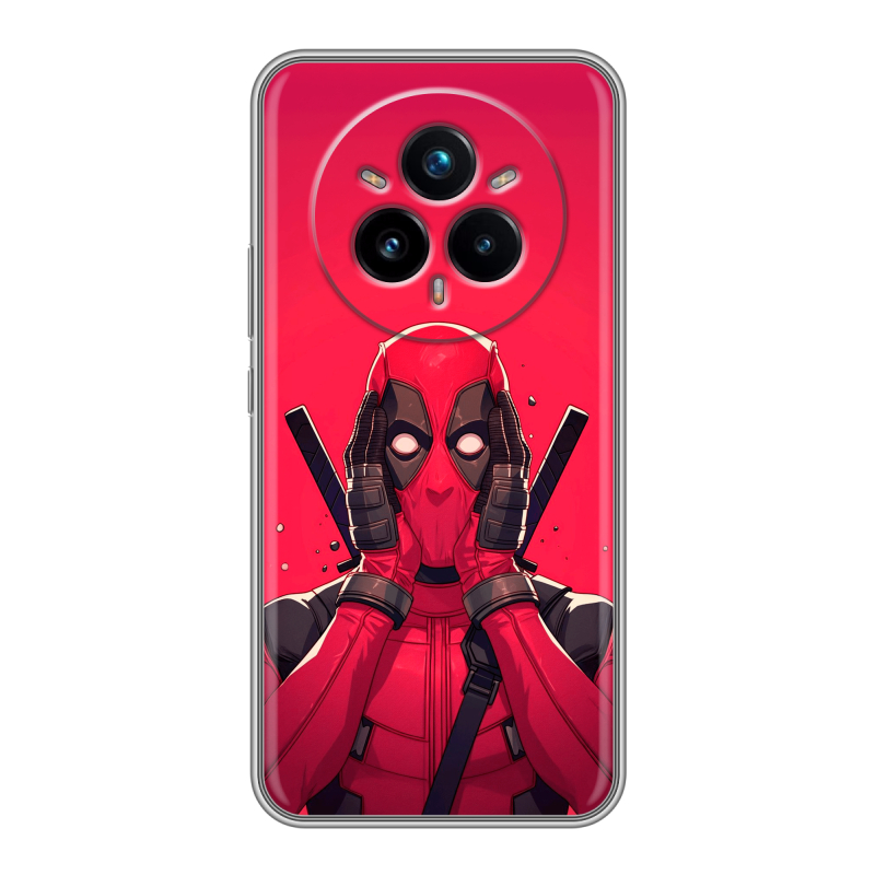 Силиконовый чехол на Realme 14 Pro Plus с принтом Дедпул Deadpool Силиконовый чехол на Realme 14 Pro Plus с принтом Дедпул Deadpool