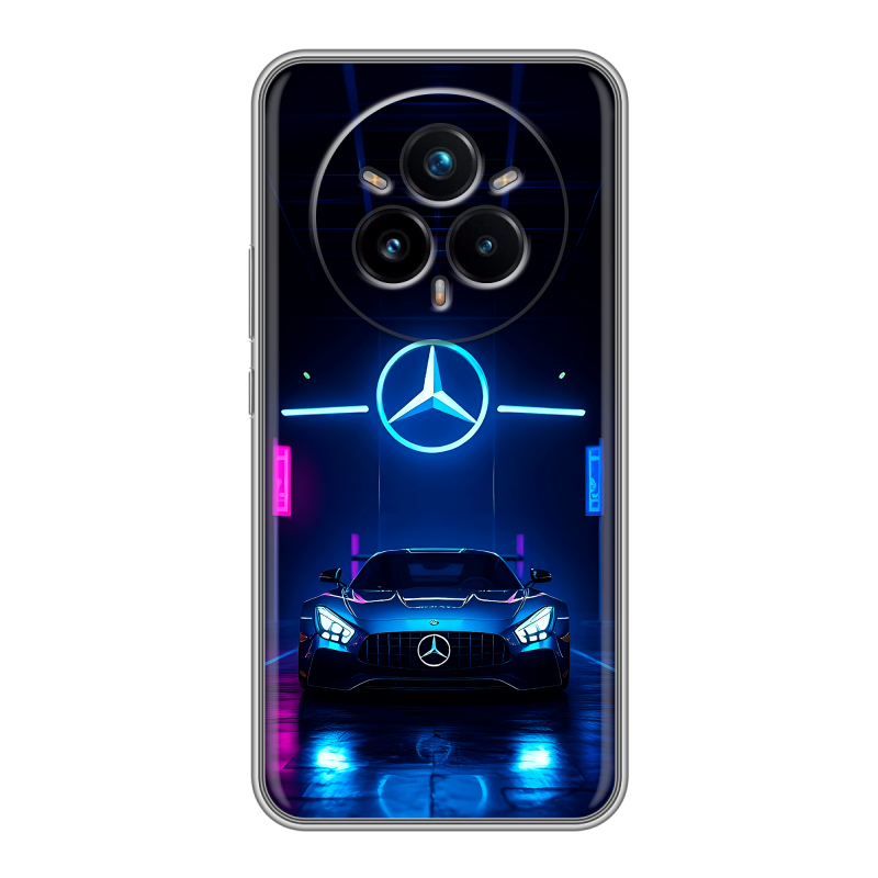 Силиконовый чехол на Realme 14 Pro Plus с принтом Mercedes Мерседес Силиконовый чехол на Realme 14 Pro Plus с принтом Mercedes Мерседес