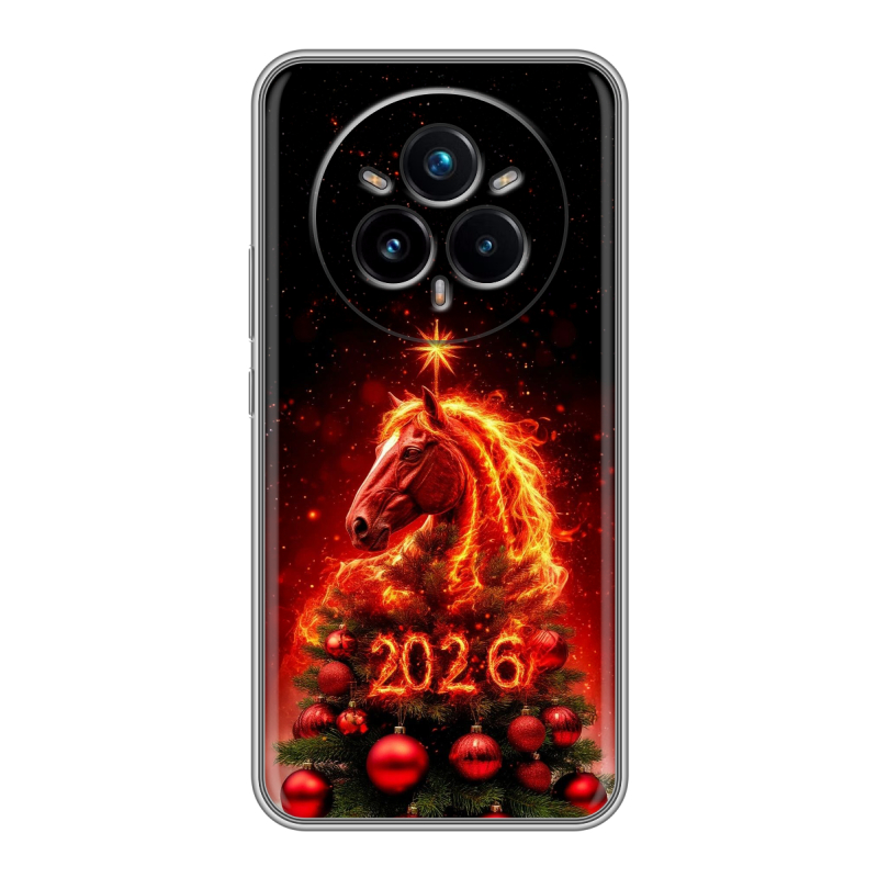 Силиконовый чехол на Realme 14 Pro Plus с принтом Новый год Силиконовый чехол на Realme 14 Pro Plus с принтом Новый год