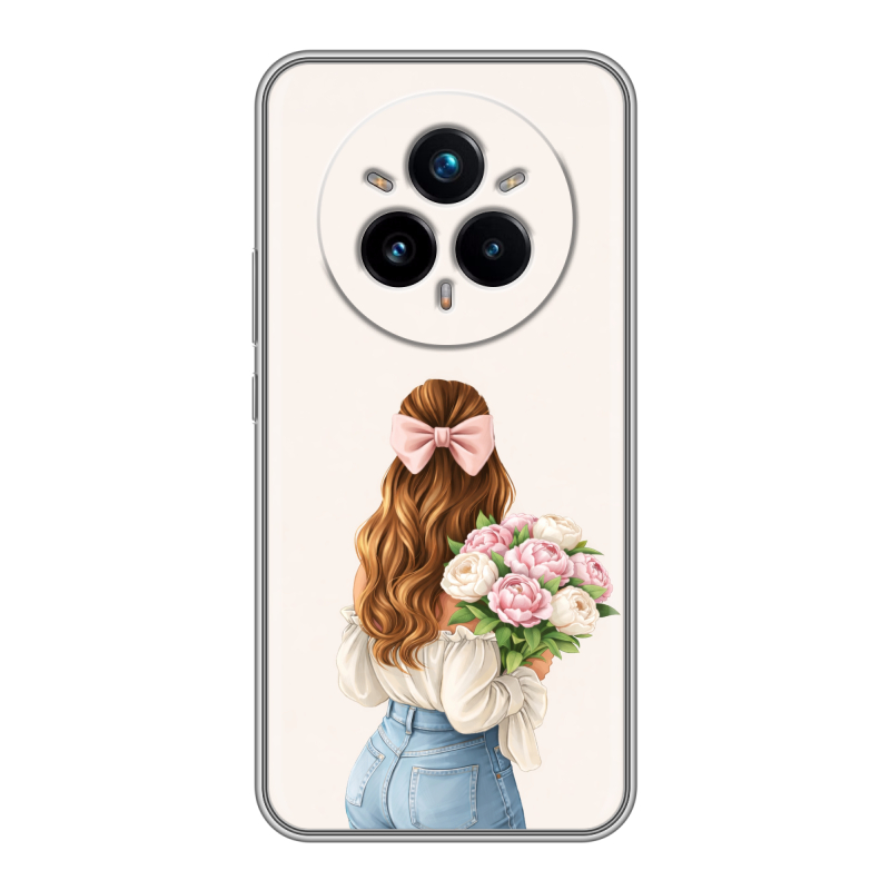 Силиконовый чехол на Realme 14 Pro Plus с принтом женский Силиконовый чехол на Realme 14 Pro Plus с принтом женский