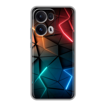 Силиконовый чехол на OPPO Reno13 Pro с принтом Абстракция неон Силиконовый чехол на OPPO Reno13 Pro с принтом Абстракция неон