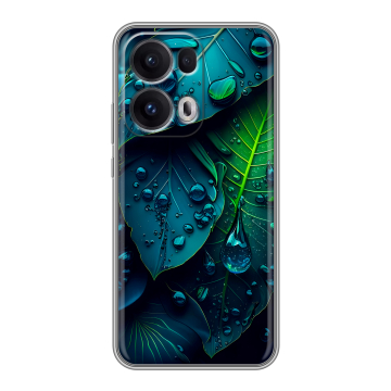 Силиконовый чехол на OPPO Reno13 Pro с принтом Листья Силиконовый чехол на OPPO Reno13 Pro с принтом Листья