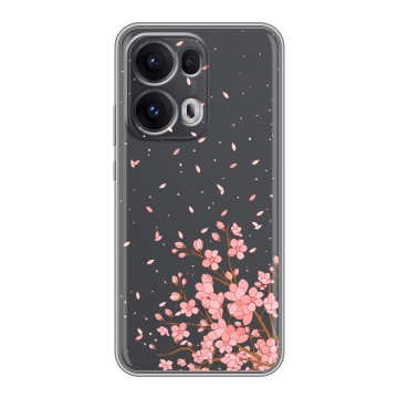 Силиконовый чехол на OPPO Reno13 Pro с принтом Ветка сакуры