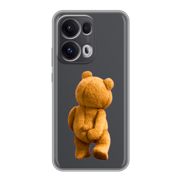 Силиконовый чехол на OPPO Reno13 Pro с принтом Медведь Силиконовый чехол на OPPO Reno13 Pro с принтом Медведь