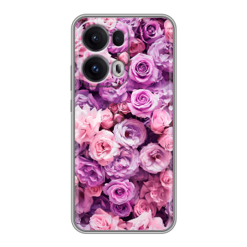 Силиконовый чехол на OPPO Reno13 Pro с принтом лавандовые розы