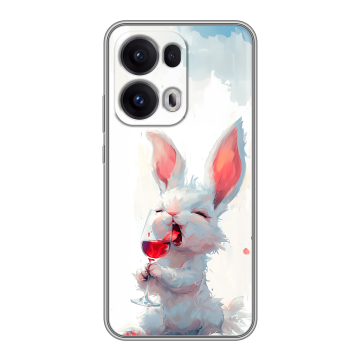 Силиконовый чехол на OPPO Reno13 Pro с принтом кролик зайчик