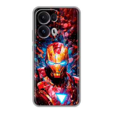 Силиконовый чехол на OPPO Reno13 Pro с принтом Железный человек Ironman Силиконовый чехол на OPPO Reno13 Pro с принтом Железный человек Ironman