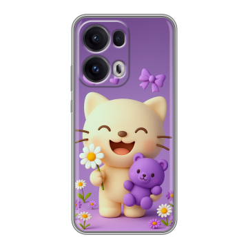 Силиконовый чехол на OPPO Reno13 Pro с принтом для девочек