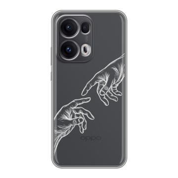 Силиконовый чехол на OPPO Reno13 Pro с принтом Сотворение мира