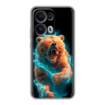 Силиконовый чехол на OPPO Reno13 Pro с принтом Медведь