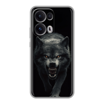 Силиконовый чехол на OPPO Reno13 Pro с принтом Волк Силиконовый чехол на OPPO Reno13 Pro с принтом Волк