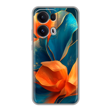 Силиконовый чехол на OPPO Reno13 Pro с принтом Цветы