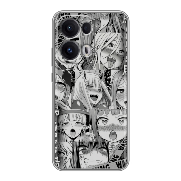 Силиконовый чехол на OPPO Reno13 Pro с принтом Ahegao Ахегао Аниме