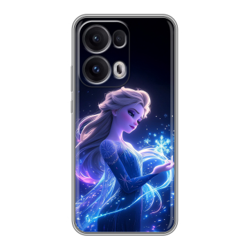 Силиконовый чехол на OPPO Reno13 Pro с принтом Холодное сердце Frozen Силиконовый чехол на OPPO Reno13 Pro с принтом Холодное сердце Frozen